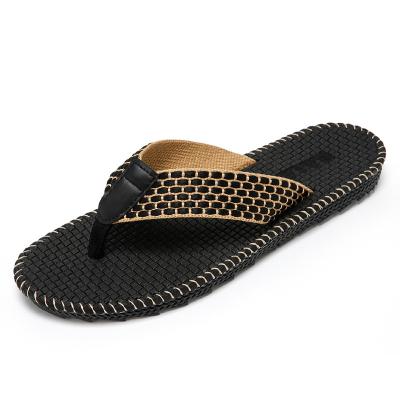 China Summer Men's Wear Fashion Trend Personality Non-slip Wear Beach Sandals Soft-soled Vietnamese Woven Flip-Flops Men's Non-slip Wear for sale