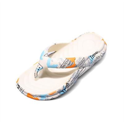 China 2023 summer fashion men's fashion trend indoor soft anti-smell anti-smell soft depressing light indoor men's printed flip flops for sale