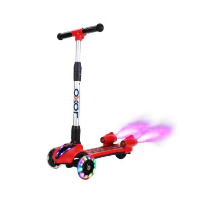 China Kids Training Balance Skill 3 Wheel Folding Adjustable Electric Kids Kick Scooter Throw Scooters With Led Lights for sale