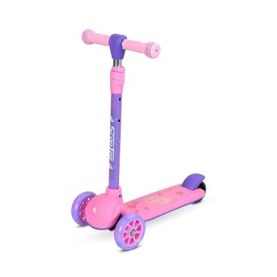 China Handlebar Adjustable Height Customized Logo Printed Foot Powered 3 Wheels Kids Mini Scooter For Sale for sale