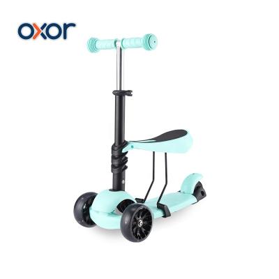 China PU Folding Height Adjustable Kids Kick Scooter 3 Wheels With PU Led Wheels for sale