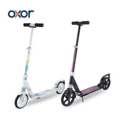 China Youth March Expo Two Wheels Stand Up Big Wheel Foldable Adult Scooter for sale