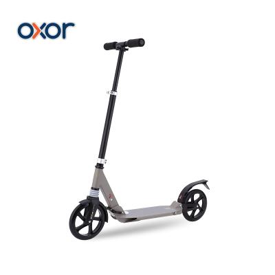 China Adult Urban Scooter 200mm Wheel Men Aluminum Easy Kick Scooter Non- Foldable Electric Foot Scooter With 2 PU Wheels for sale