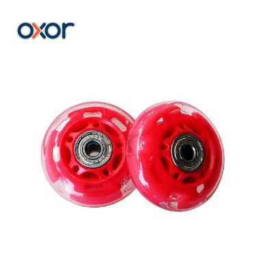 China Kids Scooter Wheel 120mm PU And PVC Led Flash Ignition Scooter Wheel For Kick Scooter for sale