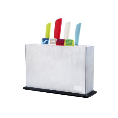 China Viable Viable Stackable Plastic Holder Mat For Kitchen Color Coded With Cut Index Cutting Board Set for sale