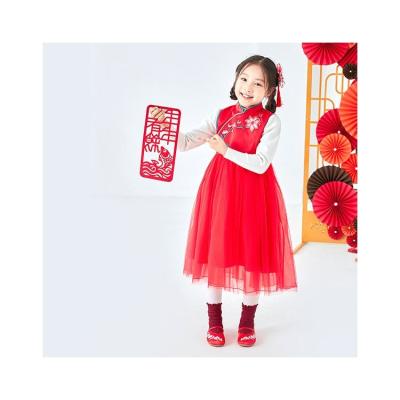 China Breathable Wholesale Chinese Wedding Kids Embroidered Girl Dress For 8 Years for sale