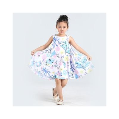 China Summer Breathable Clothing Dresses Kids Girl Cotton Dress Vest Sleeveless Skirt for sale