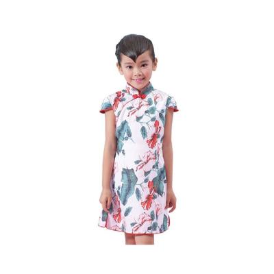 China Chinese Traditional Elegant Qipao Children's Girl Vintage Cheongsam 110-120-130-140-150-160 for sale