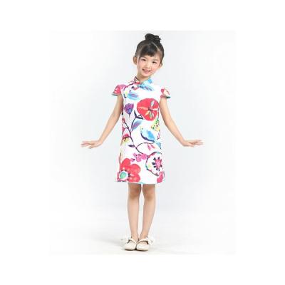 China Factory Chinese Traditional Modern Cheongsam Girl Qipao Dress 110-120-130-140-150-160 for sale