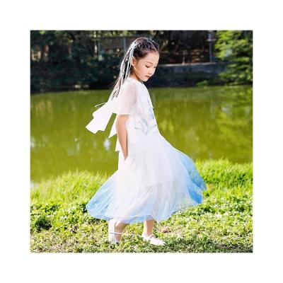 China Chinese Style Traditional Children Clothes Girls Dresses Baby Summer Embroidered Flower Dress for sale