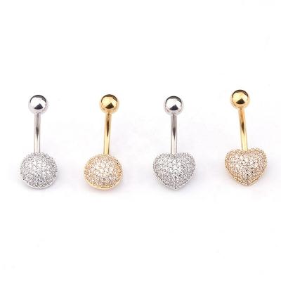 China BOHEMIA Fashion CZ Navel Piercing Popular Part Diamond Body Navel Piercing Rings Stainless Steel Gift Ring Body Jewelry No Rust for sale