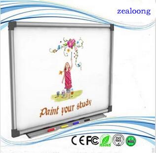 China Professional Aluminum Double Sided Magnetic Fridge Whiteboard With Pen Tray for sale