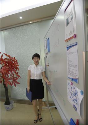 China Movable Aluminum Frame Projection Whiteboard , Double Side Whiteboards for sale