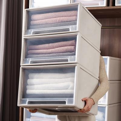 China Sustainable Household Clothes Storage Stackable Plastic Drawer for sale