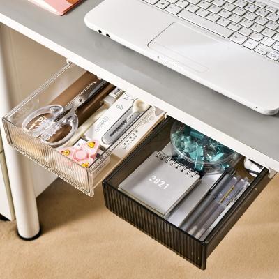 China Modern Hidden Tray Drawer Organizer Expandable Under The Table Desk Drawer for Office School Home Office for sale