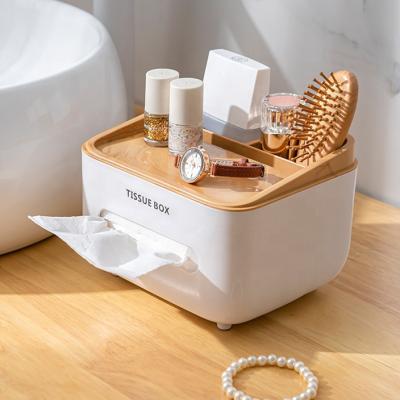 China Modern wholesale nordic style single plastic tissue box holder for home and office use for sale