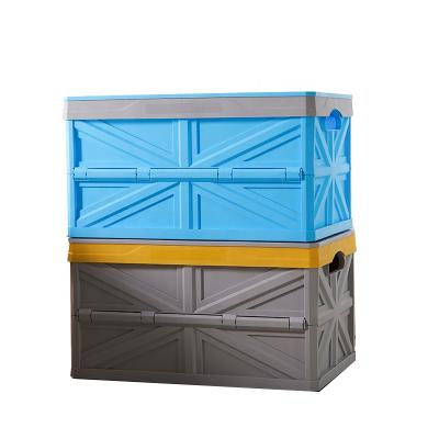 China Sustainable Container Box Plastic Collapsible Camping Storage Box For Car Trunk for sale