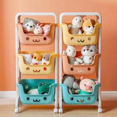 China Viable Multifunctional Colorful Plastic Kids Toy Storage Basket for sale