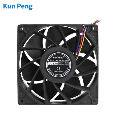 China Exhaust dc fan14038 140*140*38mm 14cm sleeve bearing axial cooling industrial exhaust fan dc fan14038 for sale