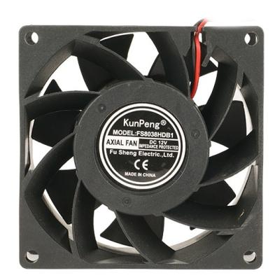 China Exhaust High Fan 80x80x38 Fan 80x80x38 mm FS8038 DC Axial Flow CFM 12V Ventilation Fan 8038 80x38 80mm DC Sleeve Bearing for sale