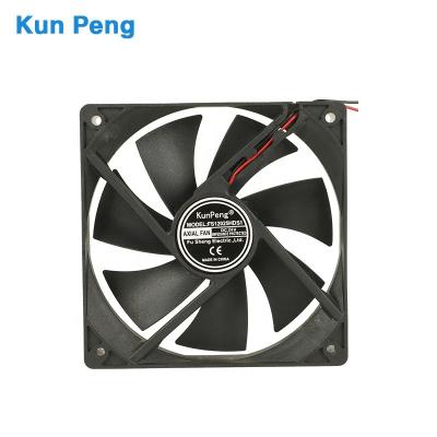 China 120x120x25 mm KunPeng 12025 Plastic Standard National 120mm Exhaust 12V DC Axial Flow Fan For 12025 Power Socket for sale