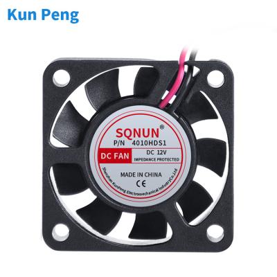 China Lower Noise One Mini Axial Exhaust Ventilation DC Fan 4010 5V 12V 24V 7000RPM 40*40*10mm Sleeve Bearing Ventilation DC Brushless Fan for sale