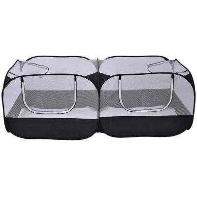 China New Soft Nylon Waterproof Folding Stored Durable Portable Outdoor Pet Cage for sale