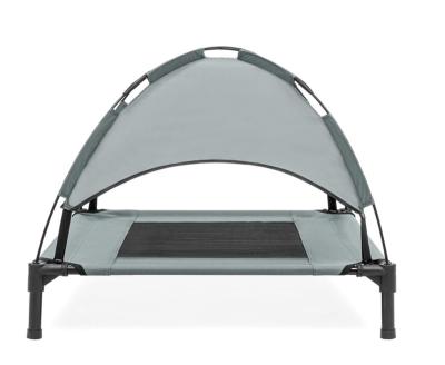 China Stored Outdoor Travel Pet Raised Bed With Canopy Dog Carrier Accessories Camping for sale