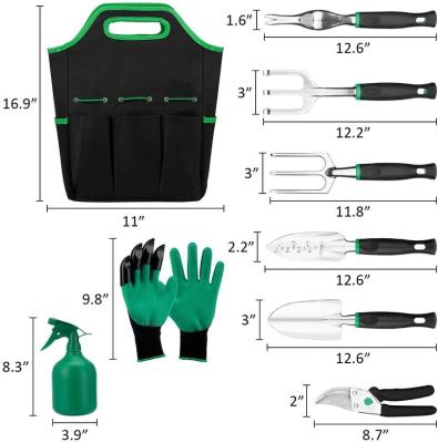 China Garden Tool Kit Stainless Steel Garden Tool Kit Gardening Growing Hand With Plant Labels for sale