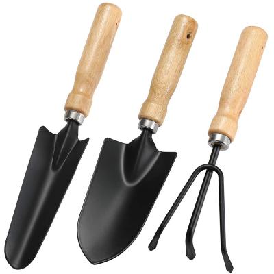 China Good Quality 3 Piece Bonsai Gardening Tool Kit Wooden Handle Garden Tools for sale