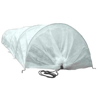 China Easily Assembled Plant Tomato Row Cover Grow Tunnel Greenhouse Garden Quilt Cover With Zinc Plating Metal Rings for sale