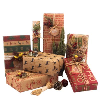 China Factory Supply Waterproof Hot Sale Gift Wrap Paper Christmas Wrapping Paper Wholesale Set for sale