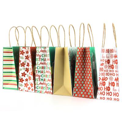 China Custom Hot Selling Waterproof Amazon Gift Art Christmas Shopping Paper Bags With Handle Machine Making Paper Bag for sale