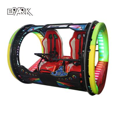 China 360 degree forward and back rolling indoor amusement park rides double player 360 degree happy car rolling machine for sale for sale