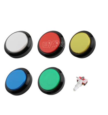 China 100mm Large Plastic Round Illuminated Led Push Button Flat Switch High Quality For Arcade Game Machine for sale