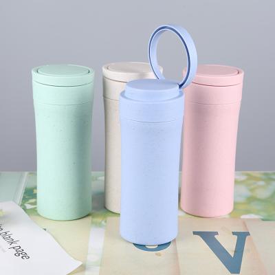 China Cheapest bpa free single wall plastic cup factory direct sale double wall wheat straw cups for gift for advertisting for sale