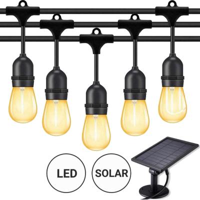 China Wholesale S14 Solar String Light Decorative Bulb 45FT 2W Solar String Light For Christmas Decoration for sale