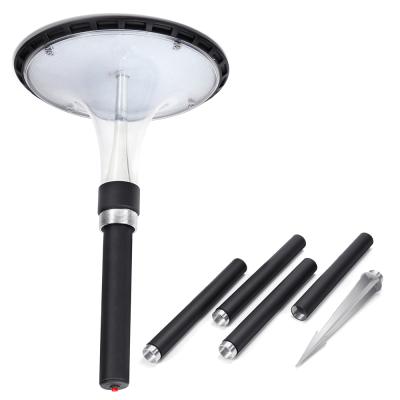 China Garden Aluminum Yard Warm White Lawn 9W All In One Post Solar LED Lamp Outdoor Solar Led Garden Light for sale