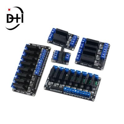 China 5V Channel Solid State Relay Module 1/2/4/6/8 5V 1/2/4/6/8 Channel Solid State Relay Module Size / Low Level SSR Output G3MB-202P 240V 2A with resistive fuse for Arduino for sale