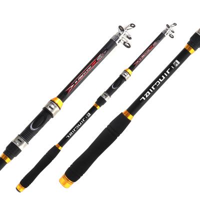 China Aluminum Alloy Wholesale High Quality Portable Hot Sale 2.1m Telescopic Fishing Rod Fishing Pole for sale