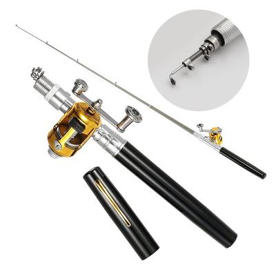 China Aluminum Alloy Fishing Tackle Portable Single Carbon Spinning Rig Fishing Rod Pen Style Fishing Rods for sale