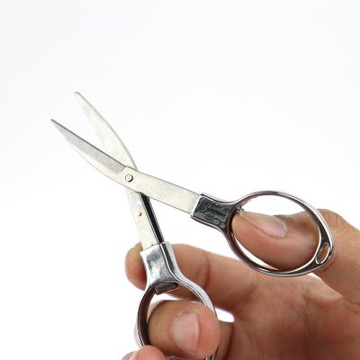 China Eco-friendly Mini Portable Folding Stainless Steel Scissors With Alloy Handle And Chrome Plating for sale