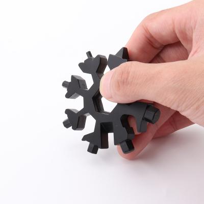 China Widely Used Hot Selling 18 In 1 Stainless Steel Snowflake Multifunction Tool For Camping for sale