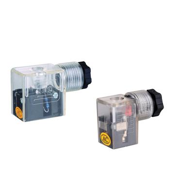 China IP65 Magnetic Waterproof Solenoid Valve Connector DIN 43650 A Solenoid Coil Plug Pneumatic Connector SB201 for sale