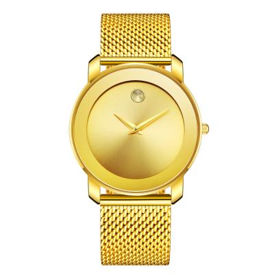 China Quartz Steel Watch Ultra Thin Minimalist Ladies Gold Mesh Watch Fashion Casual Waterproof 18K Fashion Girls Waterproof Simple Watches Women for sale