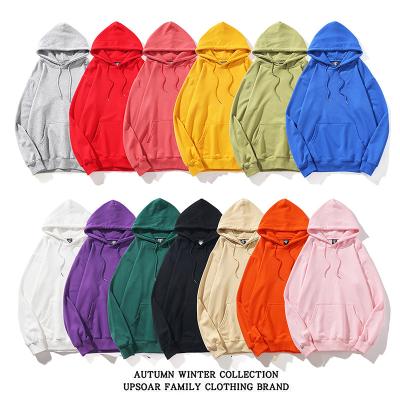 China Wholesale Anti-Shrink Solid Color Plain Oversize Men's Hoodies 100% Cotton Pullover Sweatshirts High Quality High Quality for sale