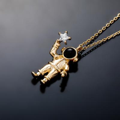 China Hot Selling Hip Hop Jewelry Accessories New 925 Sterling Silver Astronaut Women Pendant With O Chain for sale