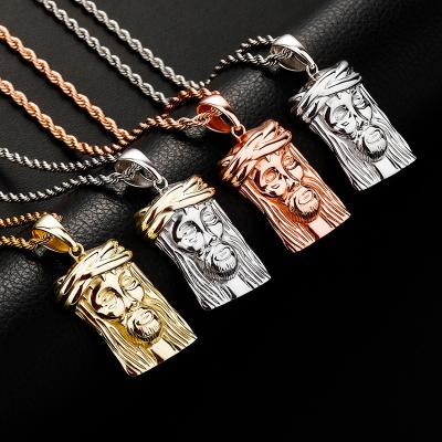 China Hot Selling Hiphop S925 Sterling Silver Jesus Piece Pendants Necklaces For Women Men Unisex Fashion Jewelry Drop Shipping for sale