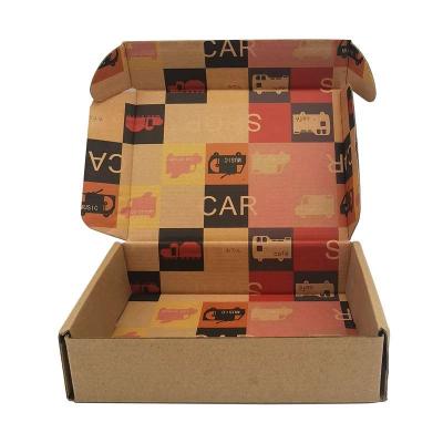 China Recycled Materials Eco - Friendly Corrugated Shipping Boxes Design Custom Business Brown Paper Skin Care Packaging For Makeup for sale