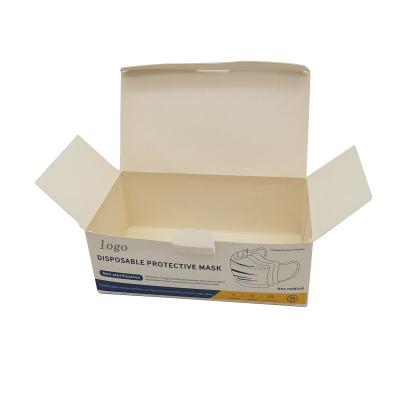 China Recycled Materials Customized Eco Friendly Medical Packaging Boxes Paper Box For Masks Facemask By Box Printing for sale